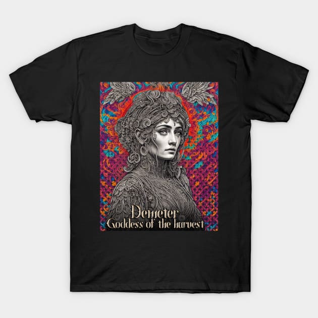 Demeter Goddess of the harvest T-Shirt by Pictozoic